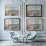 Landscape with Blue Cloud Hercules Brabazon Brabazon framed posters mockup