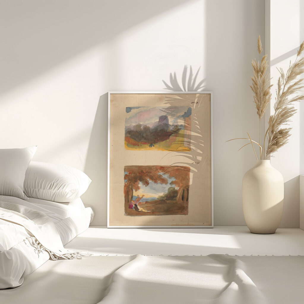 Landscape with Castle – Modern Manner no. 13 Landscape with Figures in Foreground Thomas Sully 4 mockup