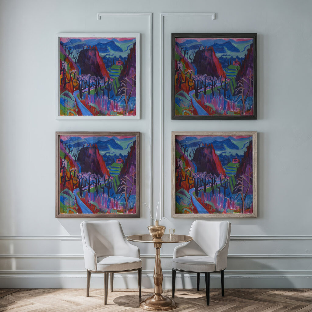 Landscape with Chestnut Trees 1925 Hermann Scherer framed posters mockup Landscape with Chestnut Trees 1925 Hermann Scherer framed posters mockup