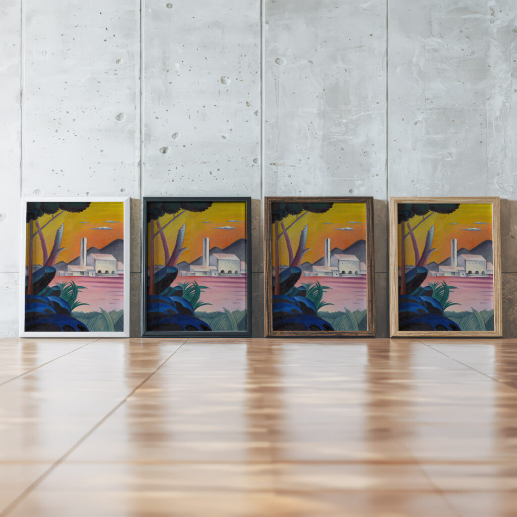 Landscape with Contrasting Tree Forms II Viking Eggeling framed posters mockup