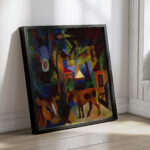 Landscape with Cows Sailboat and Figures 1887–1914 August Macke 4 mockup