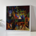 Landscape with Cows Sailboat and Figures 1887–1914 August Macke 5 mockup