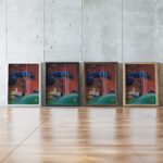 Landscape with Factory by Lake II Viking Eggeling framed posters mockup