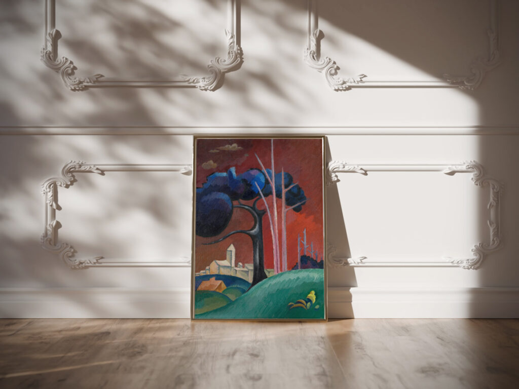 Landscape with Factory by Lake II Viking Eggeling video mockup