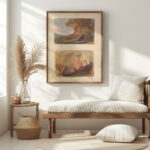 Landscape with Figure Reclining Against Hill – Titian and Venetian School no. 7 Landscape – Variety of Watercolor Washes Thomas Sully 5 mockup