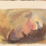 Landscape with Figure Reclining Against Hill – Titian and Venetian School no. 7 Landscape – Variety of Watercolor Washes Thomas Sully 8 mockup