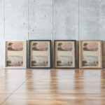 Landscape with Mountains in Distance and Seated Figures in Foreground Landscape with River and Building Mountains in Distance Thomas Sully framed posters mockup