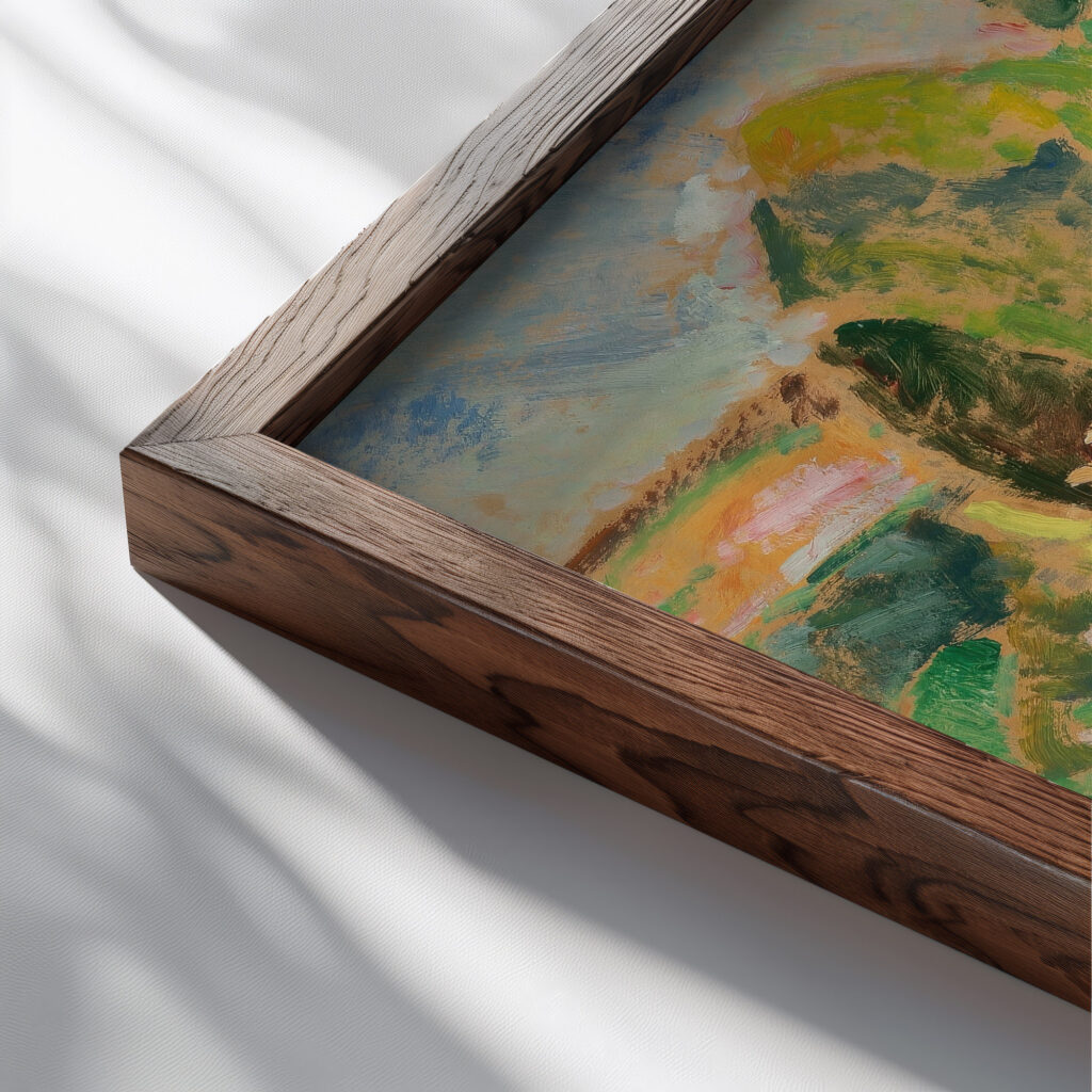 Landscape with Trees Alfred Henry Maurer close up dark wood mockup