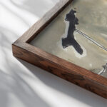 Landscape with Weather Vane 1935 Arthur Dove close up dark wood mockup