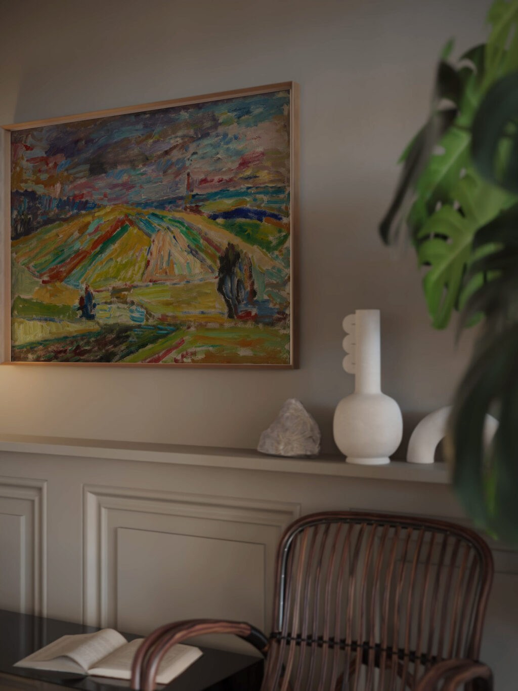 Landscape with a Patchwork of Fields 1937 Sasza Blonder video mockup