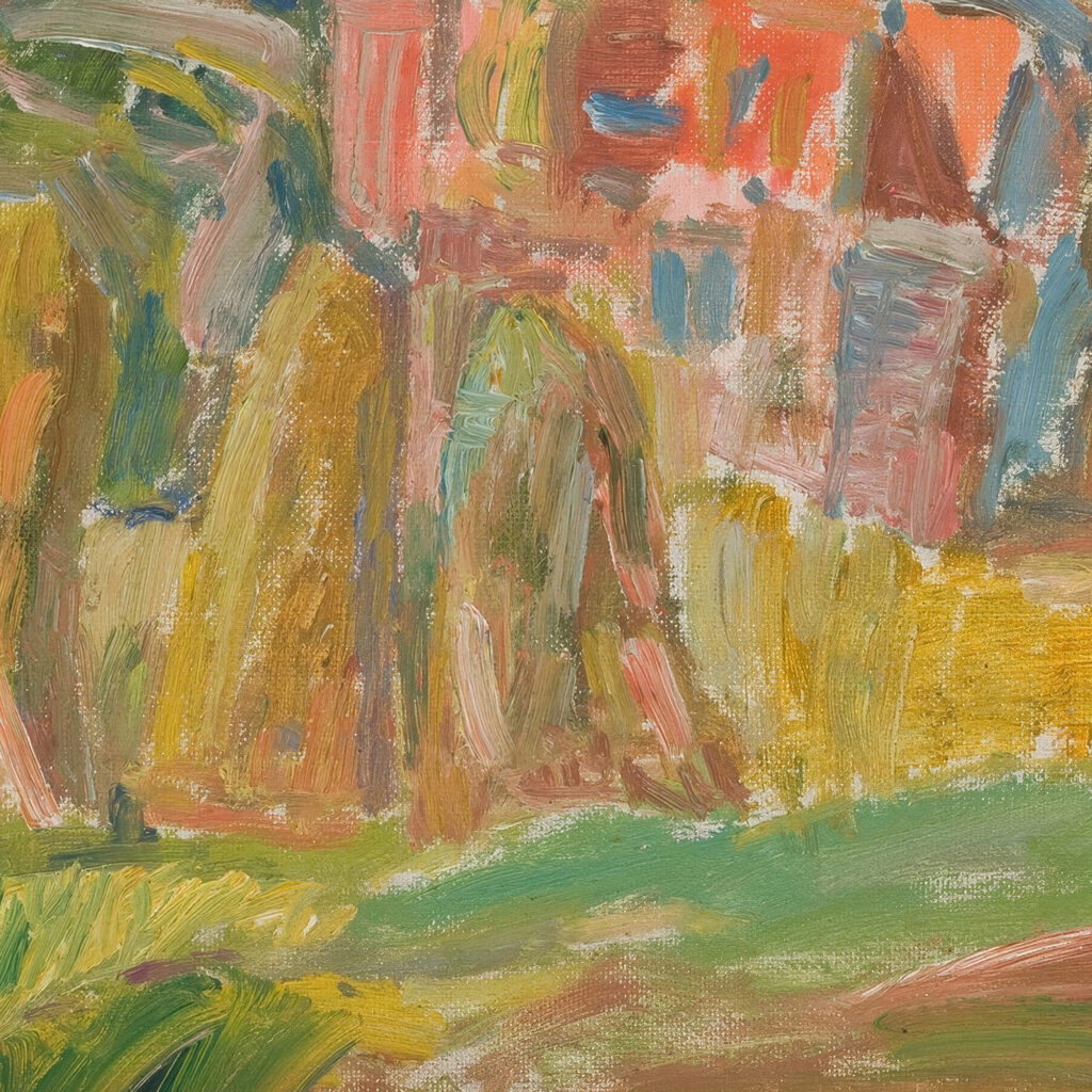Landscape with a Red House 1937 Sasza Blonder 8 mockup