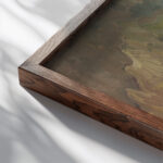 Landscape with a River 1935 1944 Arnold Peter Weisz Kubincan close up dark wood mockup