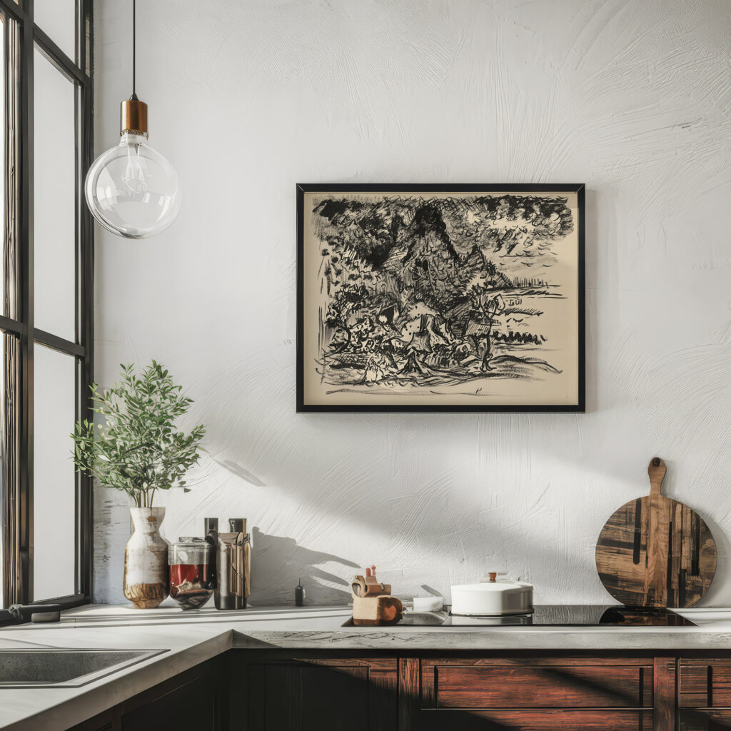 Landscape with a River Study 1935 Arnold Peter Weisz Kubincan 6 mockup