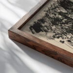 Landscape with a River Study 1935 Arnold Peter Weisz Kubincan close up dark wood mockup