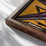 Landscape with a Sun circa 1915 Jacoba van Heemskerck close up dark wood mockup