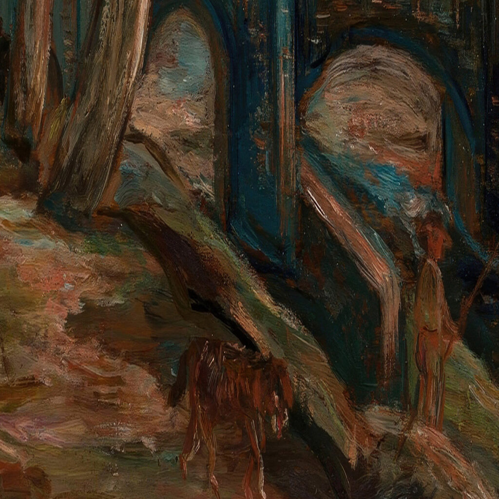 Landscape with a bridge and cows Espaly 1920 Tadeusz Makowski 8 mockup