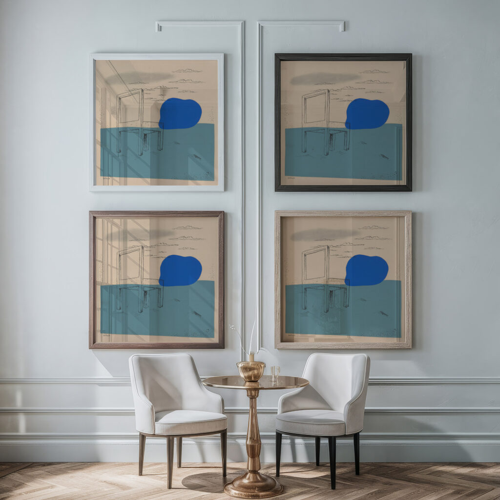 Landscape with a chair 1929 1930 Mikulas Galanda framed posters mockup