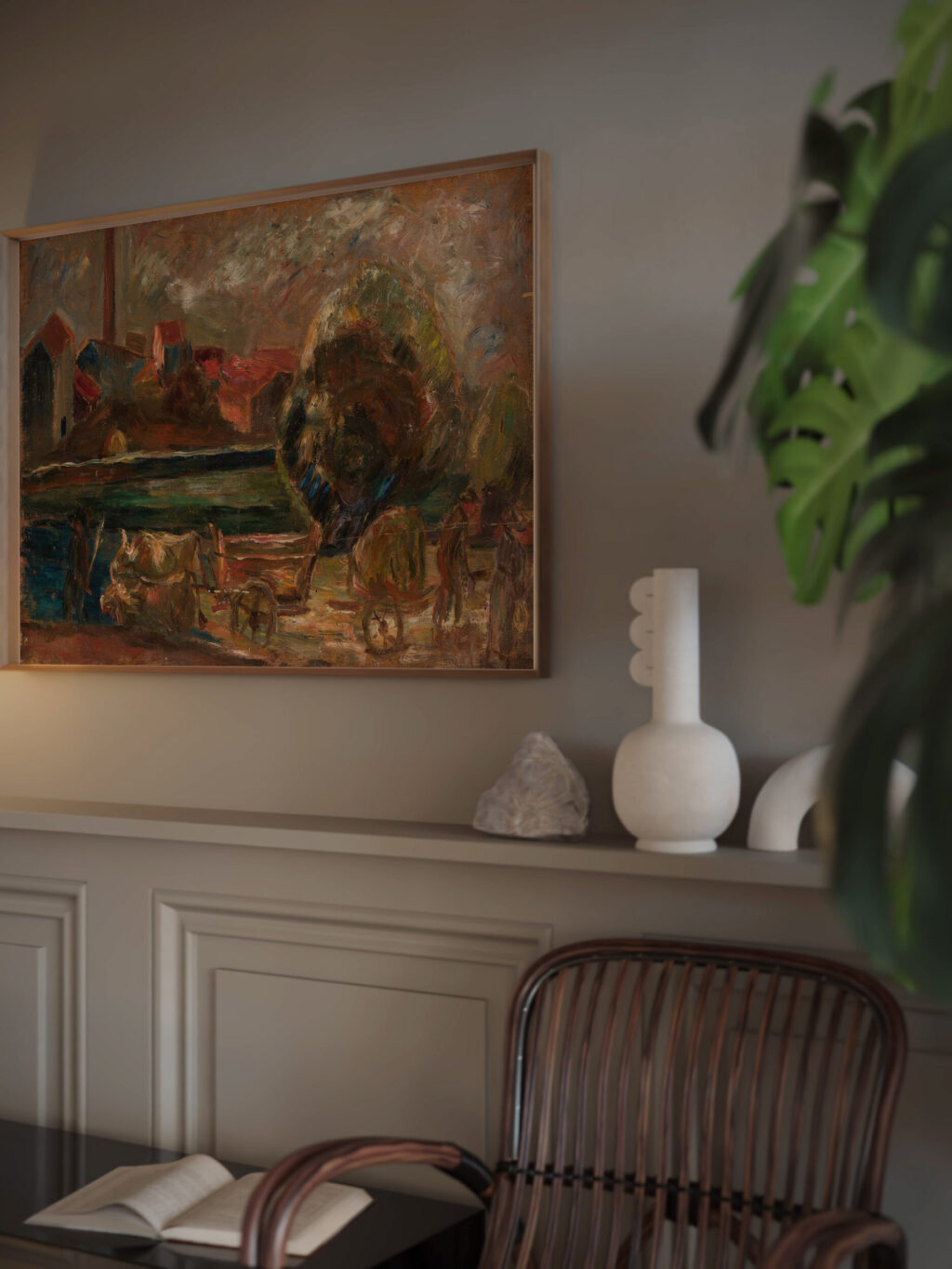 Landscape with a factory chimney 1921 Tadeusz Makowski video mockup