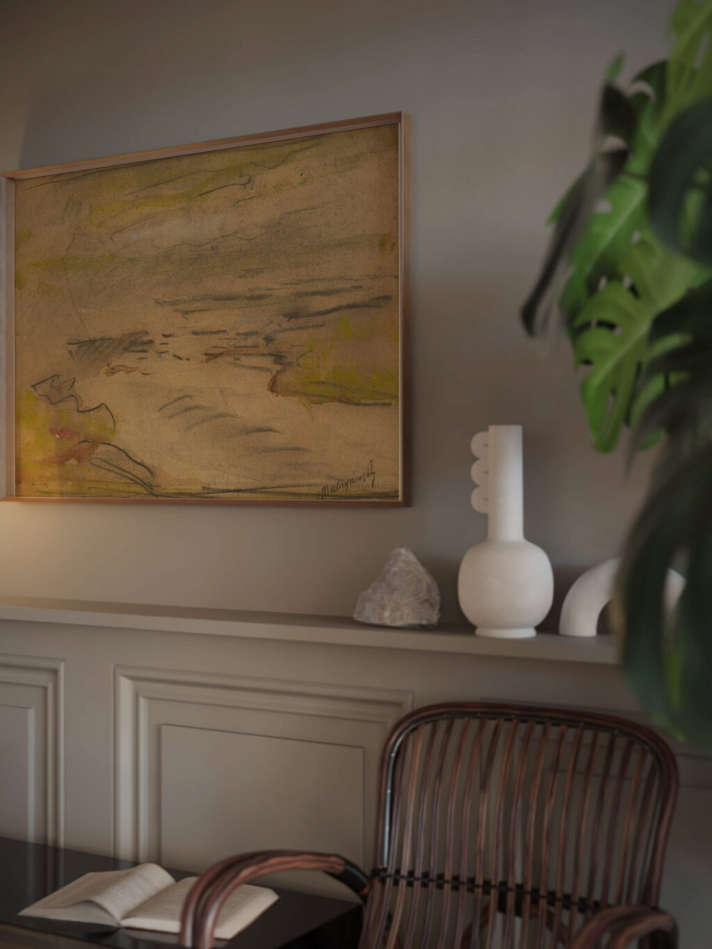 Landscape with a lake 1900–1905 Ladislav Mednyanszky video mockup