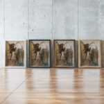 Landscape with a monkey 1924 Tadeusz Makowski framed posters mockup