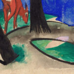 Landscape with a red animal 1913 Franz Marc 8 mockup