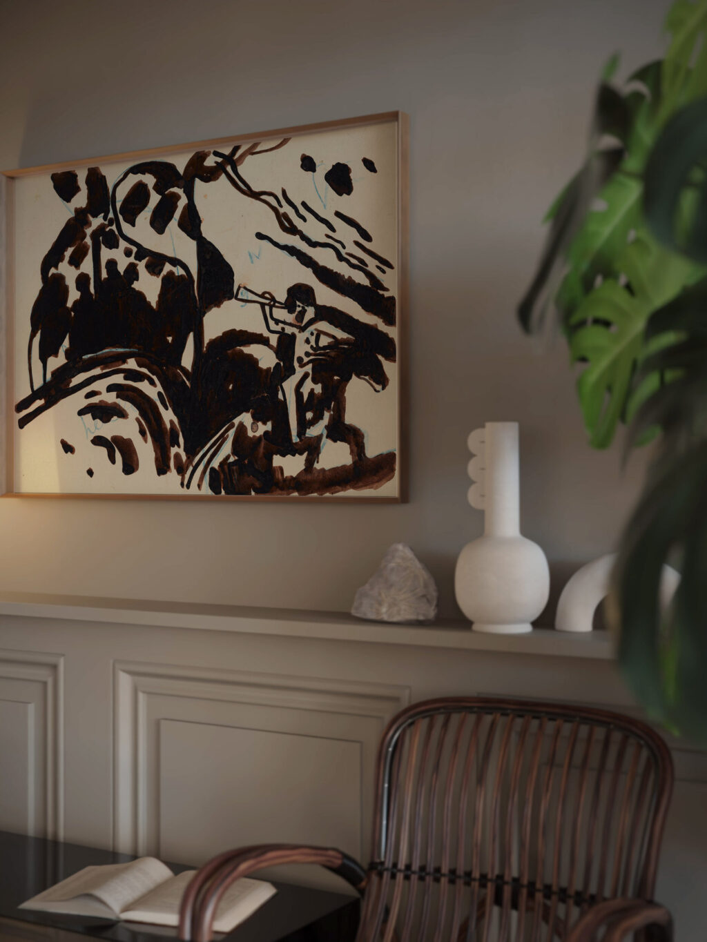 Landscape with a trumpet blowing rider 1909 Wassily Kandinsky video mockup