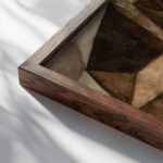 Landscape with houses 1913 Tadeusz Makowski close up dark wood mockup