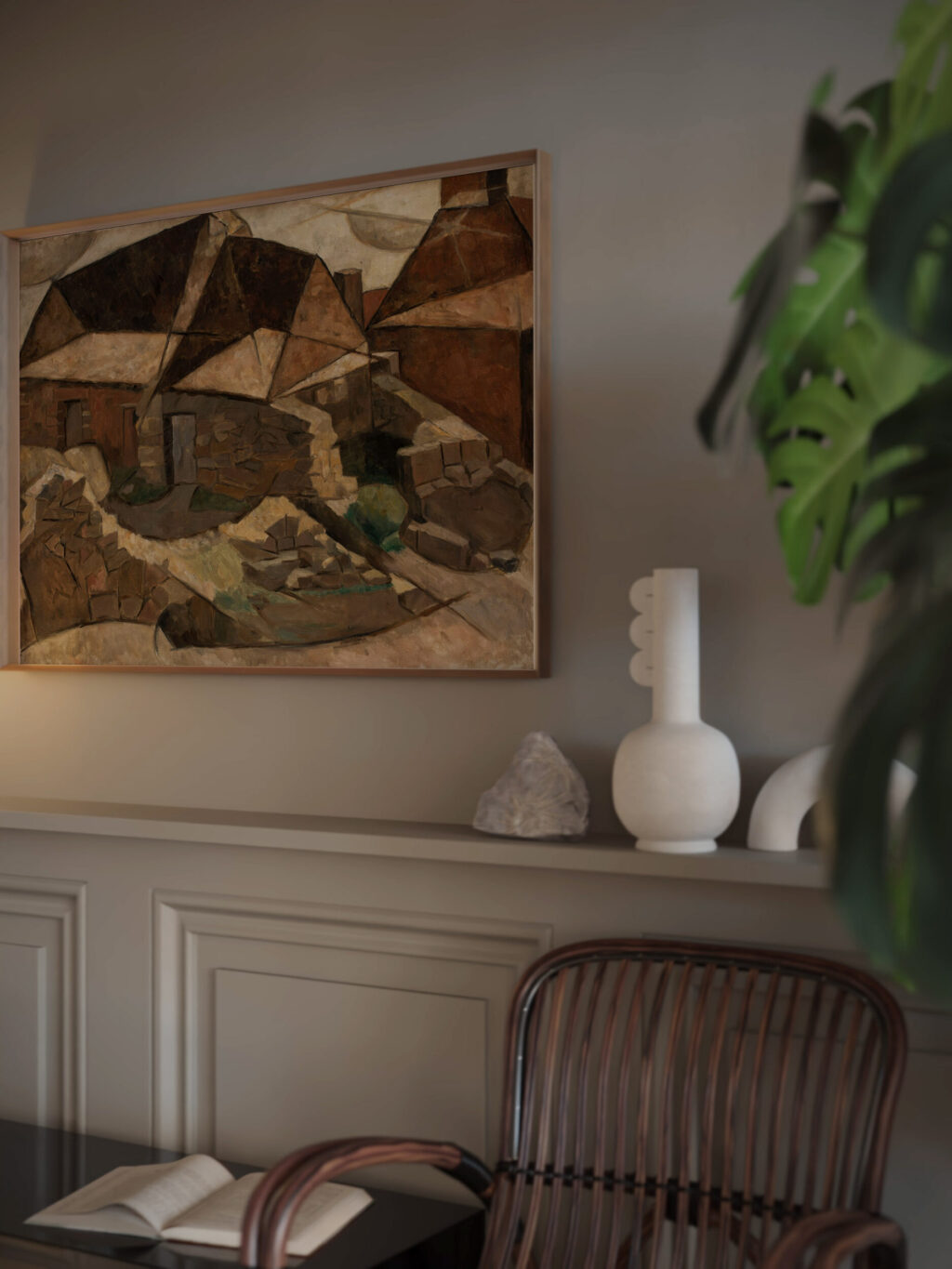 Landscape with houses 1913 Tadeusz Makowski video mockup