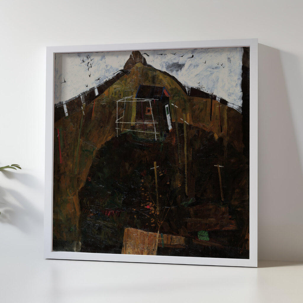 Landscape with raven 1911 Egon Schiele 5 mockup