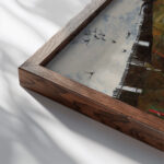 Landscape with raven 1911 Egon Schiele close up dark wood mockup