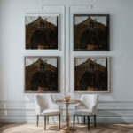 Landscape with raven 1911 Egon Schiele framed posters mockup