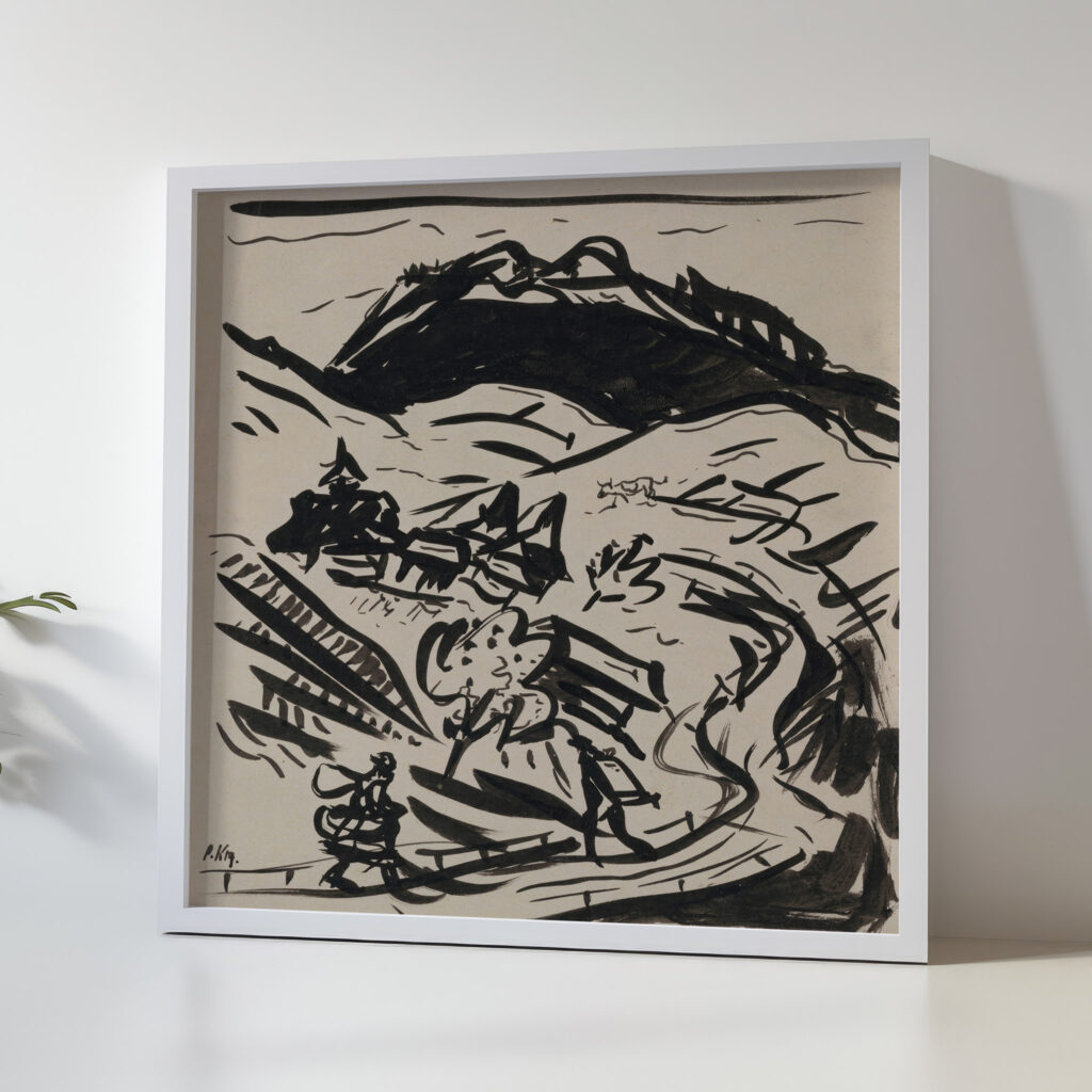 Landscape with two figures 1930 1945 Arnold Peter Weisz Kubincan 5 mockup