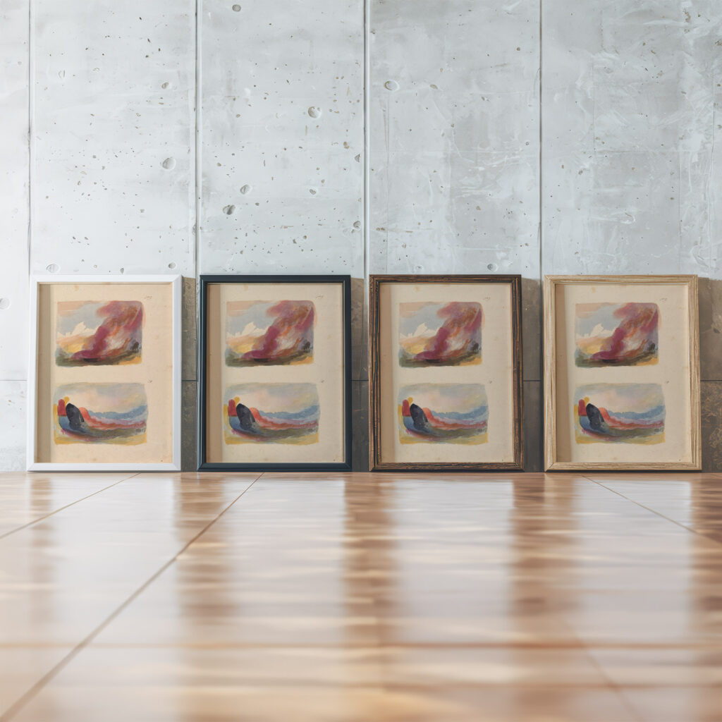 Landscape – Color Wash Titian no. 9 Landscape – color wash Rubens no. 10 Thomas Sully framed posters mockup