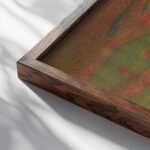 Landschaft 1901 Adolf Boehm close up dark wood mockup