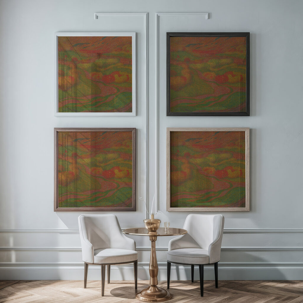 Landschaft 1901 Adolf Boehm framed posters mockup