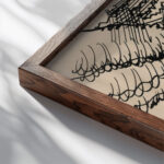 Landschaft 1910 Wilhelm Morgner close up dark wood mockup