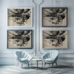 Landschaft 1910 Wilhelm Morgner framed posters mockup