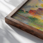 Landschaft 1920 Curt Herrmann close up dark wood mockup