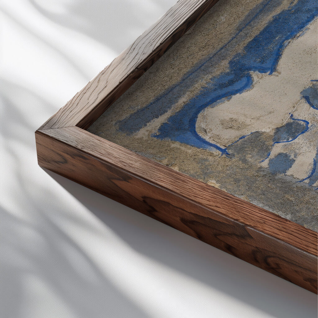 Landschaft 1932 August Babberger close up dark wood mockup