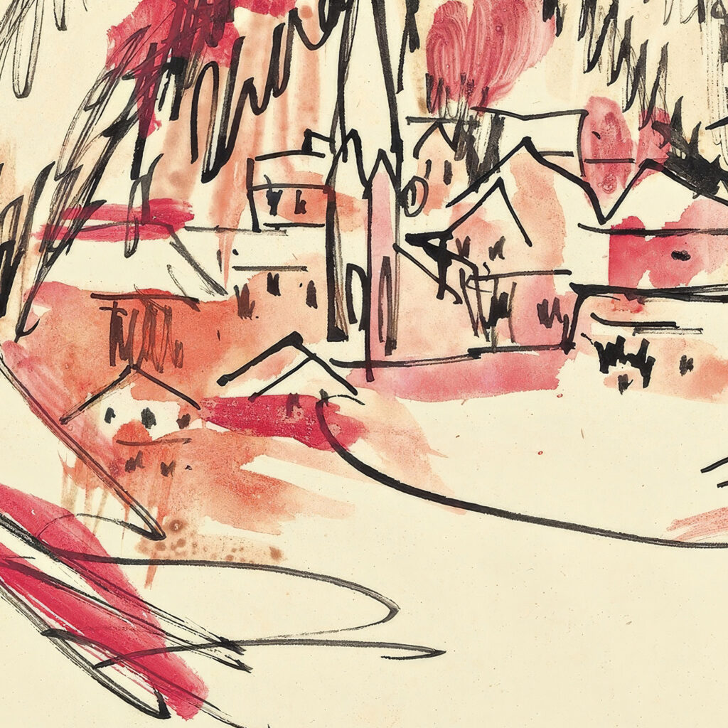 Landschaft DavosLandscape At Davos Ernst Ludwig Kirchner 8 mockup