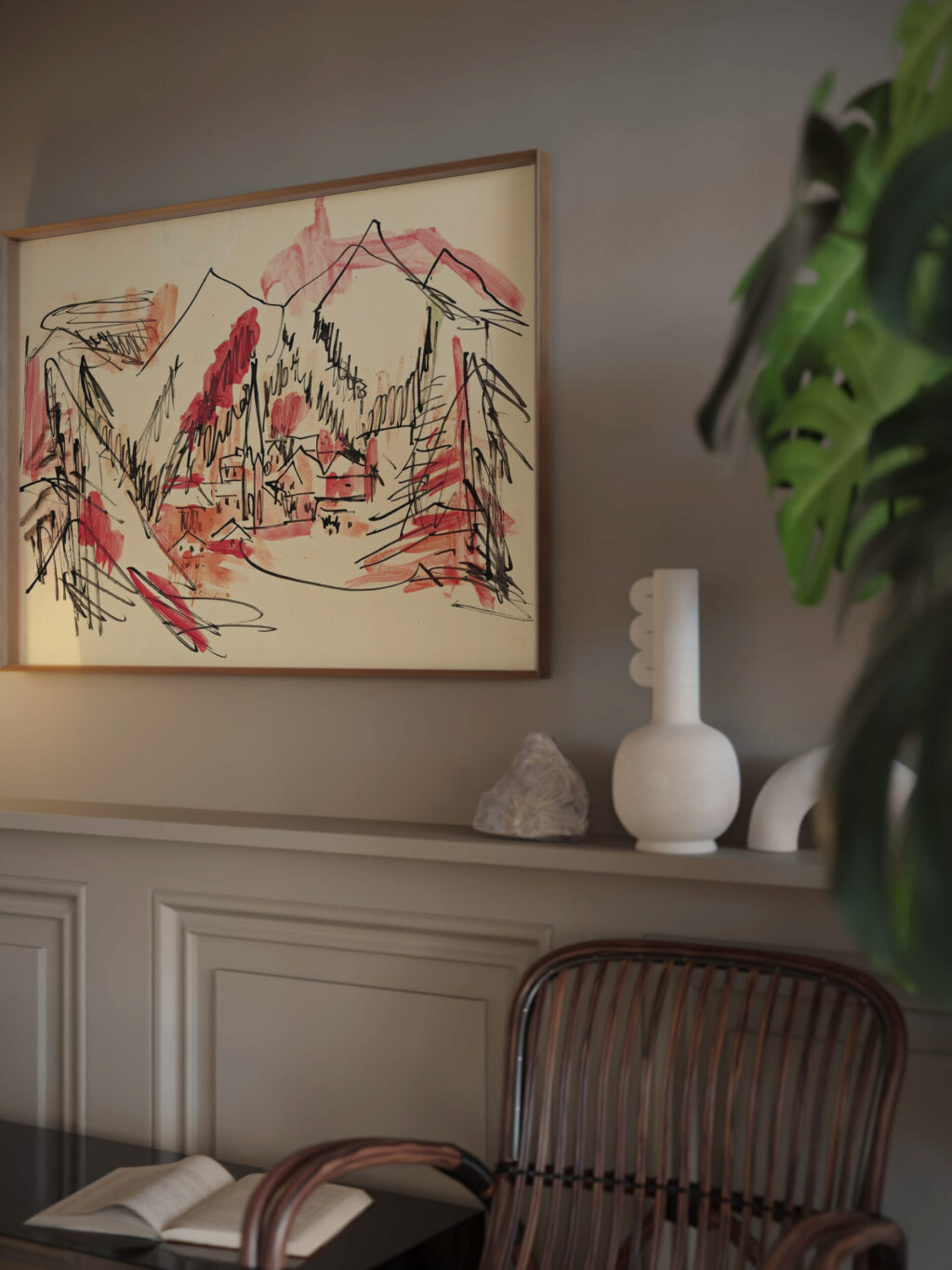 Landschaft DavosLandscape At Davos Ernst Ludwig Kirchner video mockup