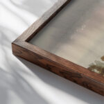 Landschaft Kahlenberg 1943 Karl Wiener close up dark wood mockup