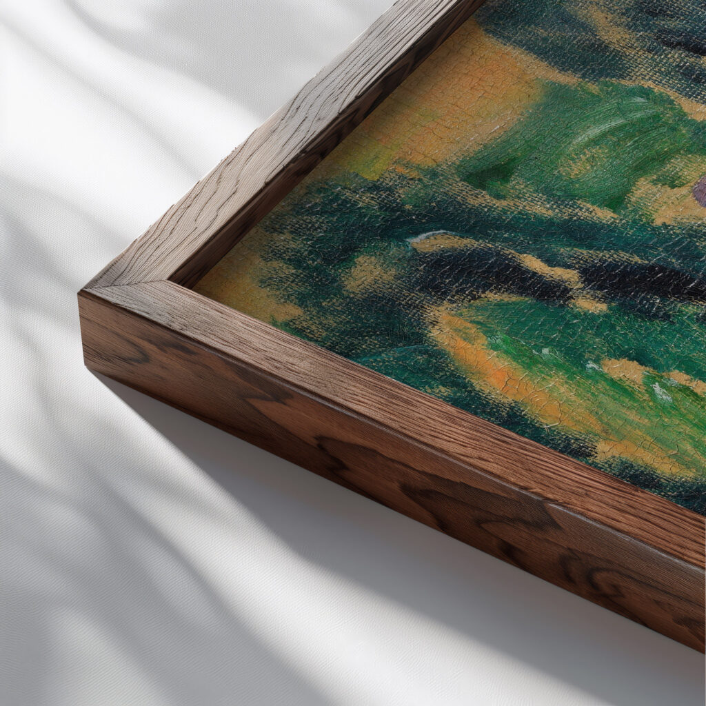 Landschaft am Genfersee Ca. 1914 Alexej von Jawlensky close up dark wood mockup