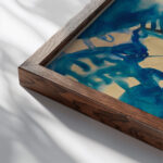 Landschaft am Klausenpass Nachmittag 1921 August Babberger close up dark wood mockup