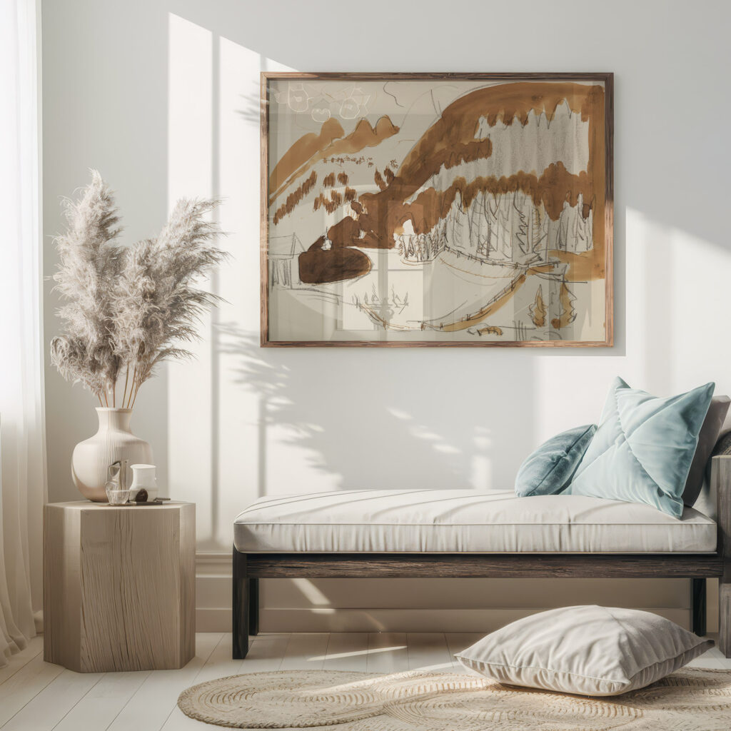 Landschaft bei Davos Berglandschaft im Winter Bewaldete Berglandschaft Ca. 1937. Ernst Ludwig Kirchner 5 mockup