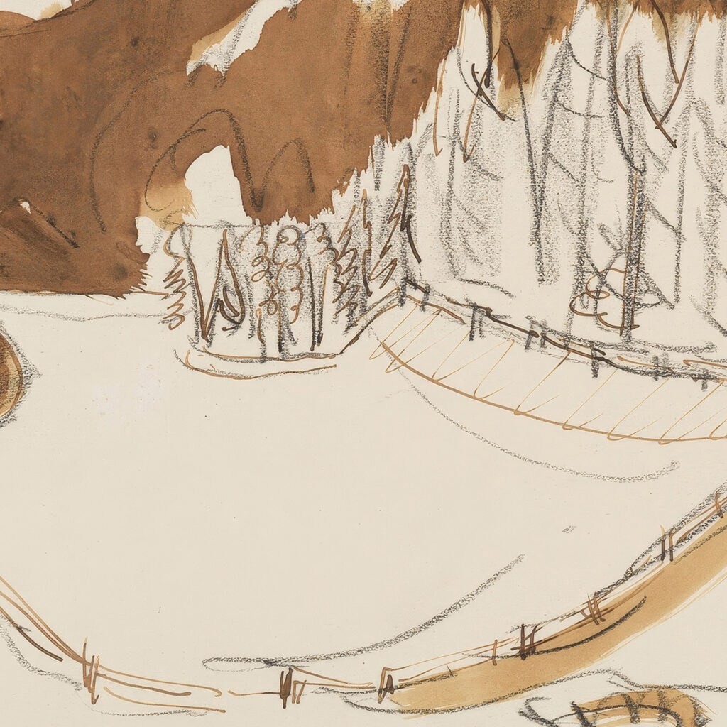 Landschaft bei Davos Berglandschaft im Winter Bewaldete Berglandschaft Ca. 1937. Ernst Ludwig Kirchner 8 mockup