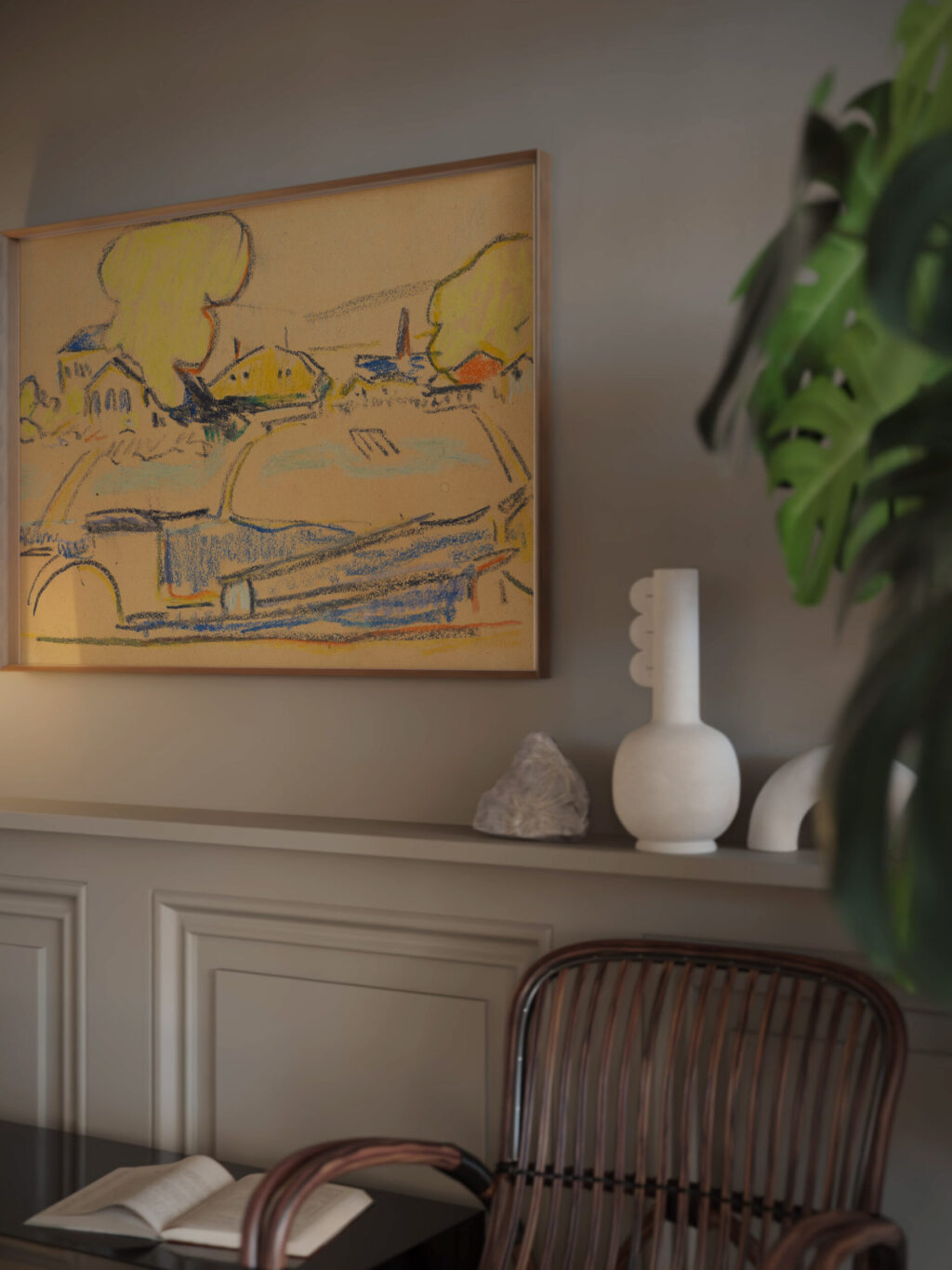 Landschaft bei Dresden circa 1909 Ernst Ludwig Kirchner video mockup