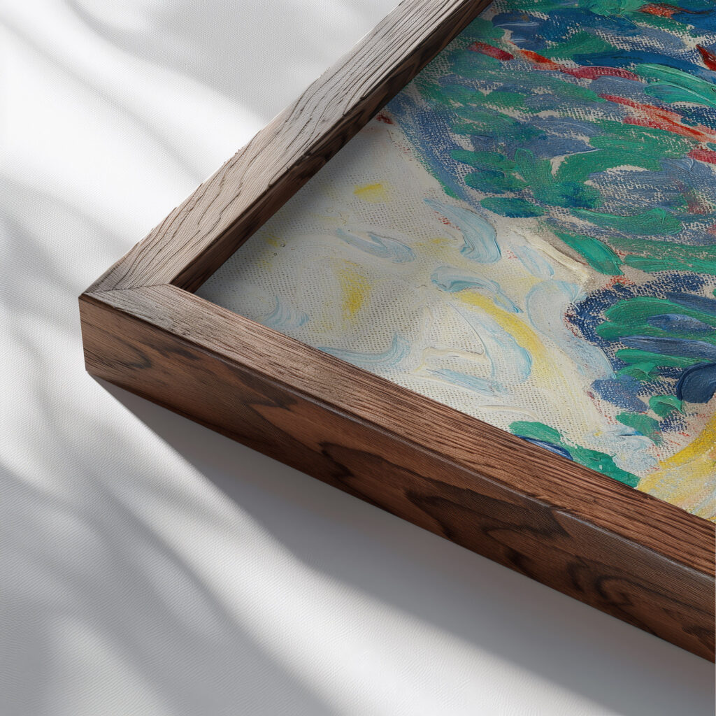 Landschaft bei Pretzfeld 1905 Curt Herrmann close up dark wood mockup