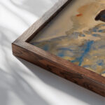 Landschaft mit Fabrik 1928 Paul Kleinschmidt close up dark wood mockup Landschaft mit Fabrik 1928 Paul Kleinschmidt close up dark wood mockup