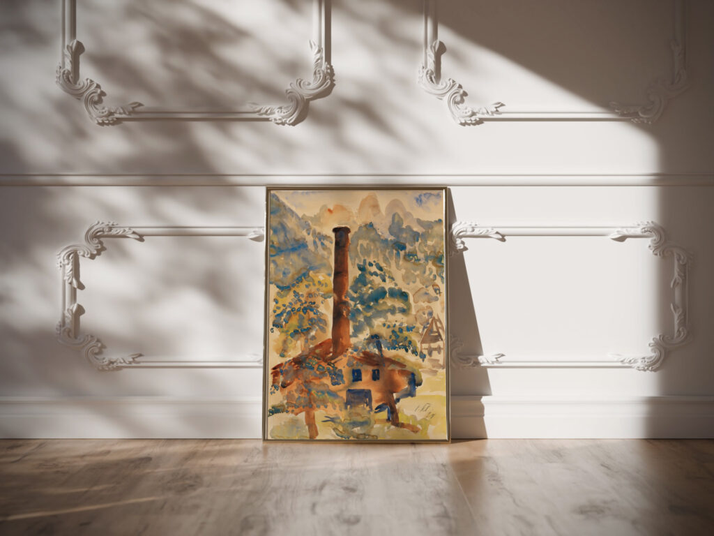 Landschaft mit Fabrik 1928 Paul Kleinschmidt video mockup Landschaft mit Fabrik 1928 Paul Kleinschmidt video mockup